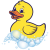Duck With Bubbles
